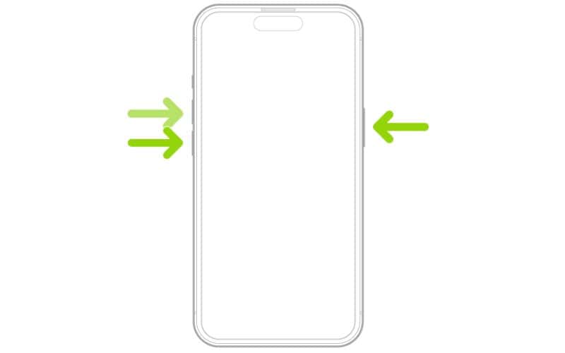 Принудительно перезагрузите iPhone, чтобы исправить зарядное устройство MagSafe, не работающее с iPhone