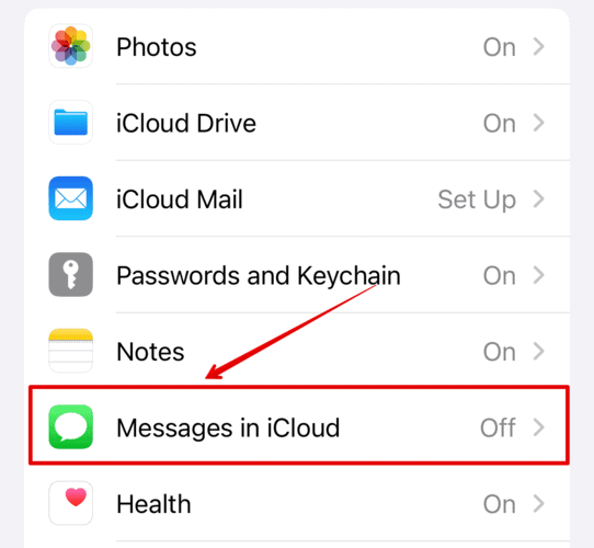 Open Messages in iCloud