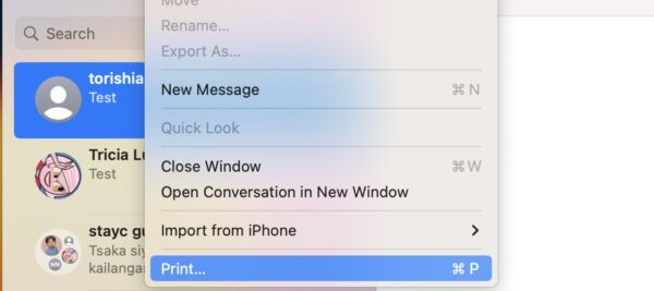 Загрузите текстовые сообщения на iPhone в PDF через Mac