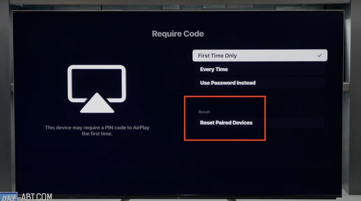 System Settings to Reset Paired Devices on Sony TV