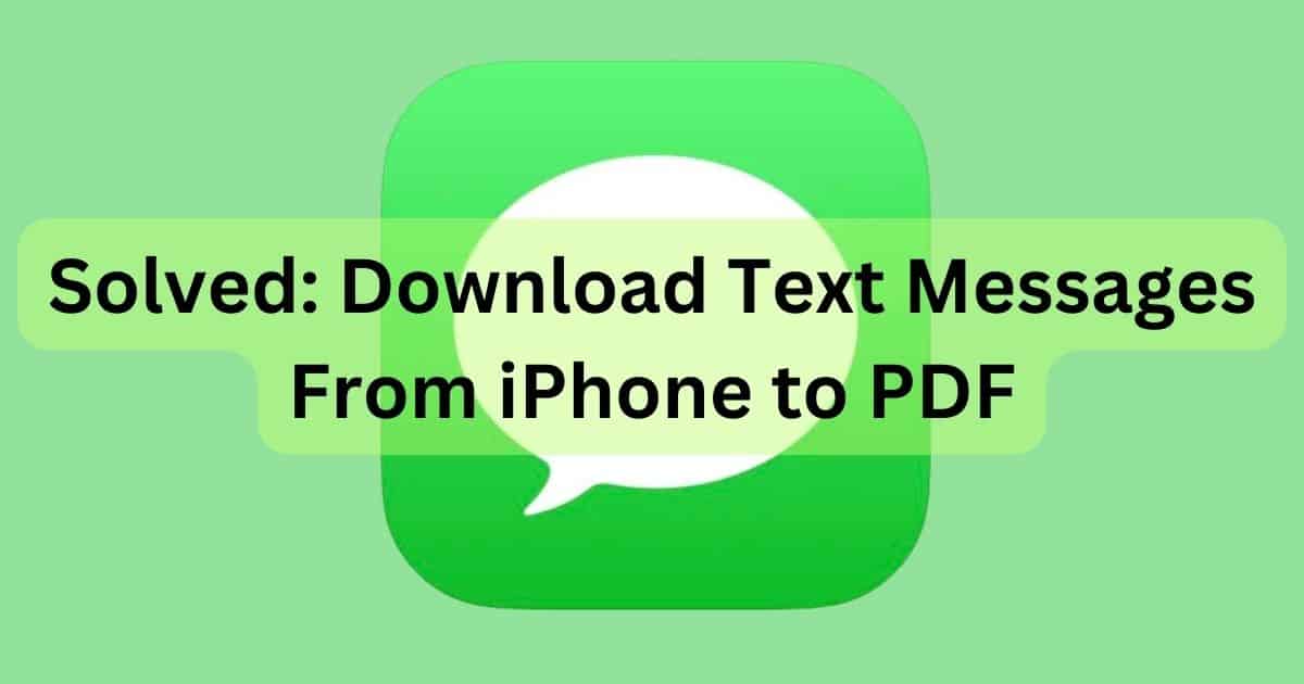 Messages App Icon With Text Solved Download Text Messages From iPhone to PDF a heading