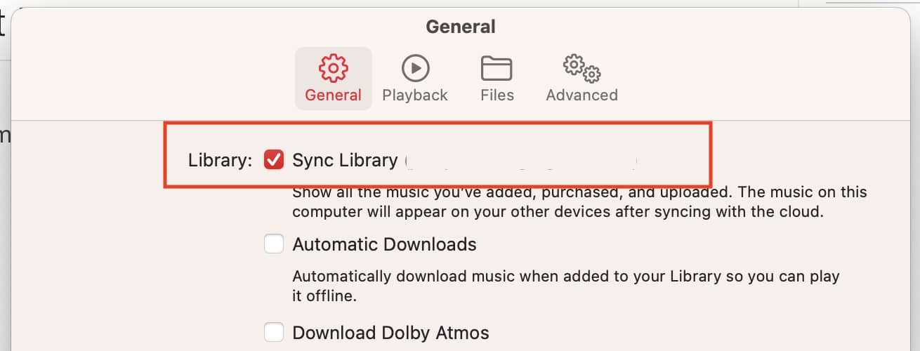 Turn Off Sync Library for Error This Content is Not Authorized Apple Music