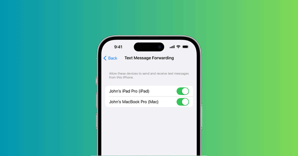 Text Message Forwarding Not Showing on iPhone