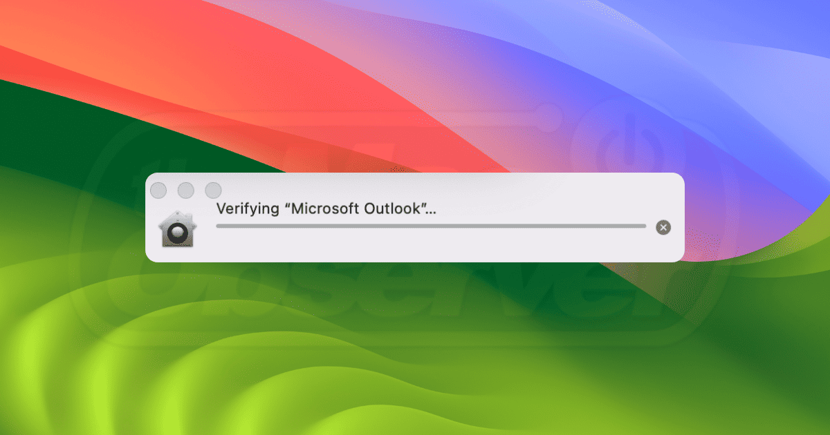 Verifying Microsoft Outlook Mac Stuck Error