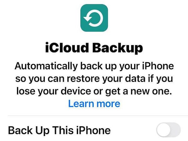 Turn Off iCloud Back to Stop iPhone Indexing Messages