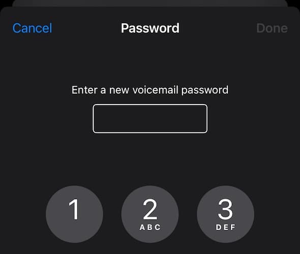iPhone Voicemail Full After Deleting Enter New Password