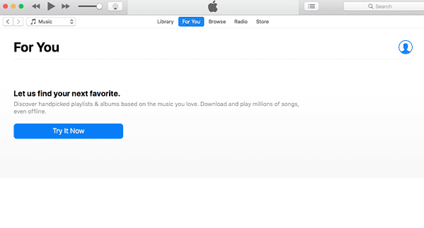 iTunes on macOS High Sierra