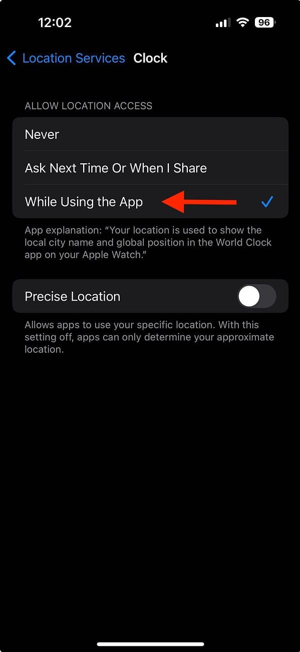 Managing clock settings on an iPhone