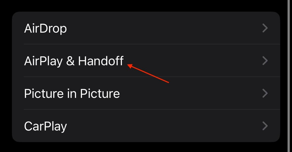 Apple AirPlay Not Working Tap AirPlay and HandOff