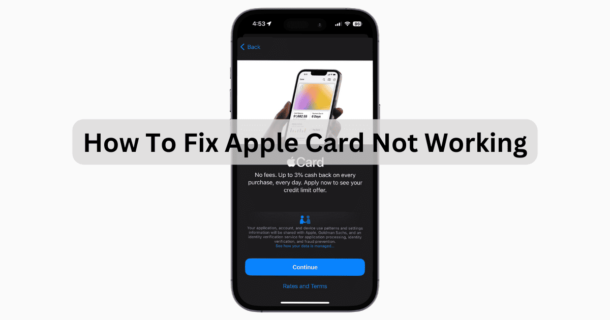 Apple Card Not Working January 2024 Featured