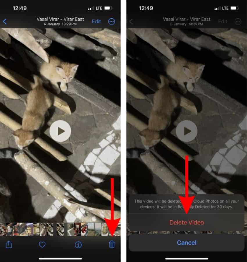 Delete the Duplicate Video from iPhone