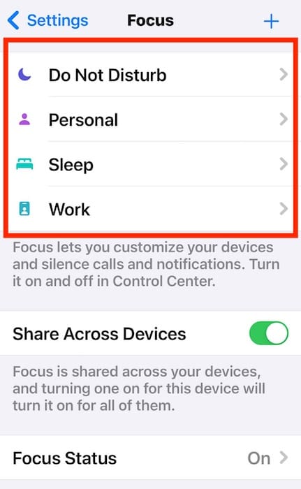 Adjusting the Different Focus Modes on iOS App