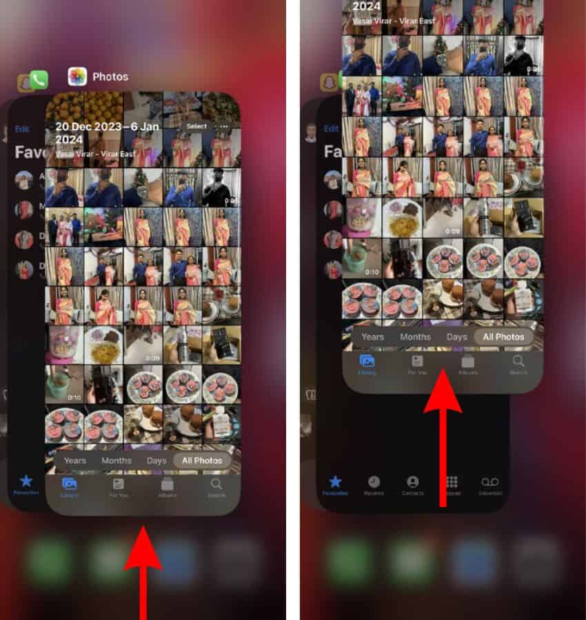 Force Quit Photos App To Fix Unable To Load Video Error on iPhone