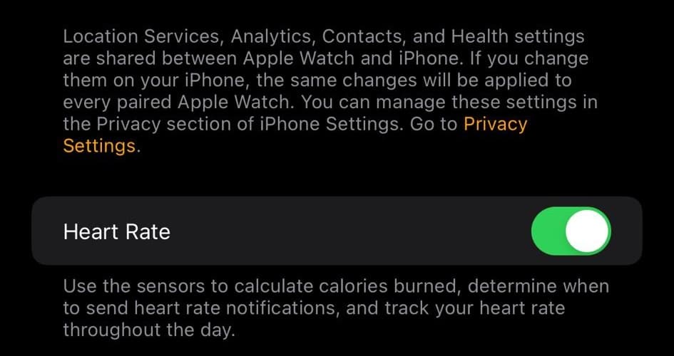 Turn Off Heart Rate Tracker Watch App