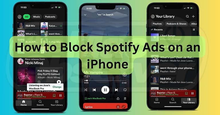 How to Block Ads on Spotify Text With Three iPhones