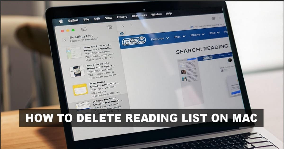 How to delete reading list on Mac