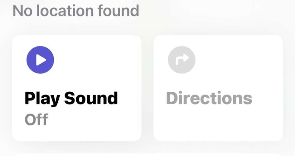 Play Sound Option on Find My iPhone Settings