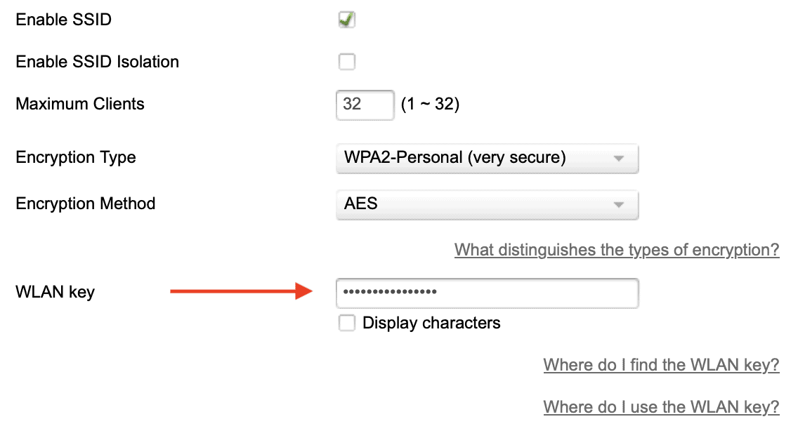 Router WPA2 password change