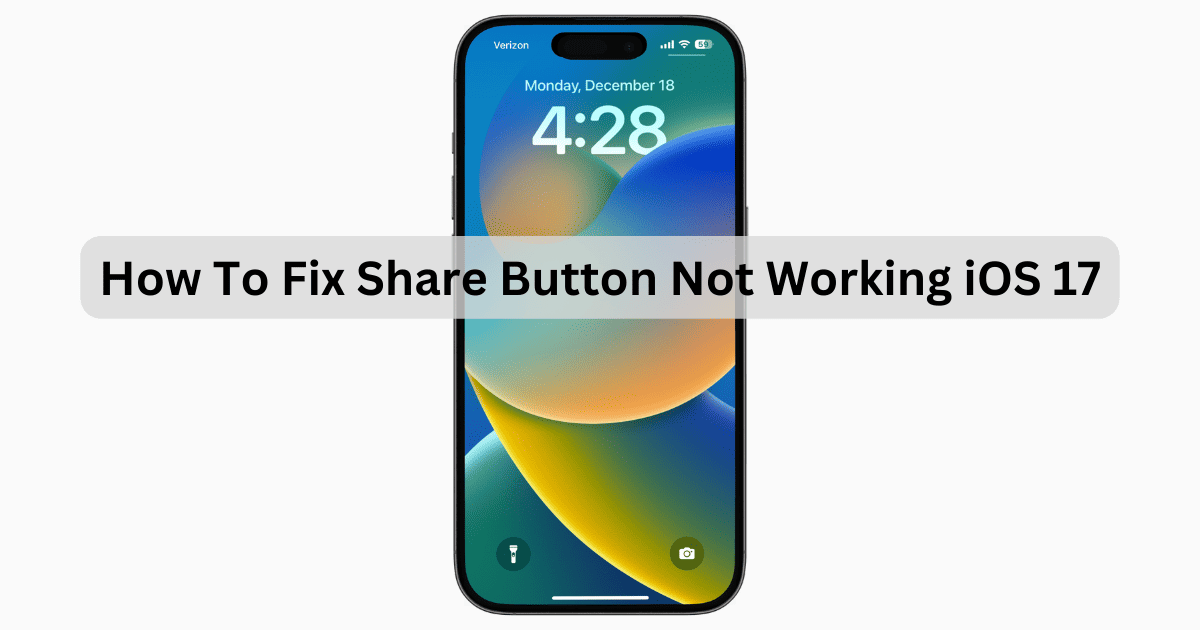 Share Button Working iOS 17 Update January 2024 Featured