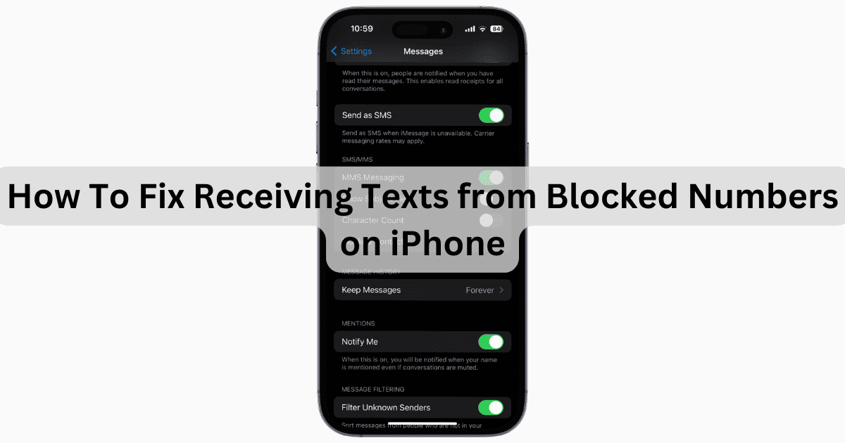 Texts Blocked Numbers iPhone January 2024 Featured