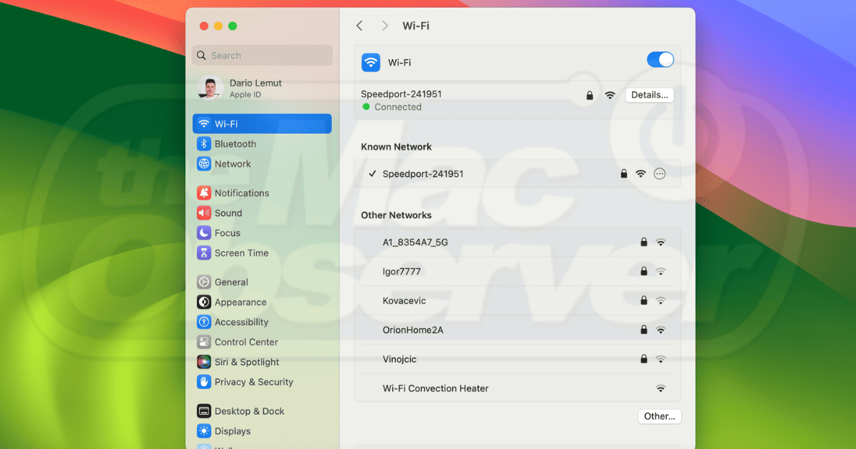 WPA2 password on Mac