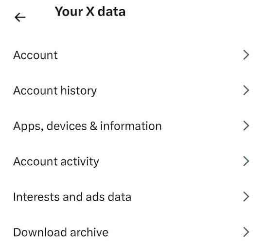 Adjusting X Data on X App Browser