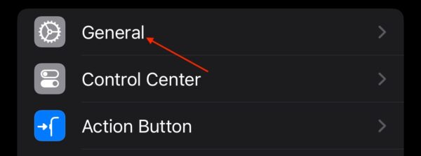 error occurred installing iOS 17 Tap General