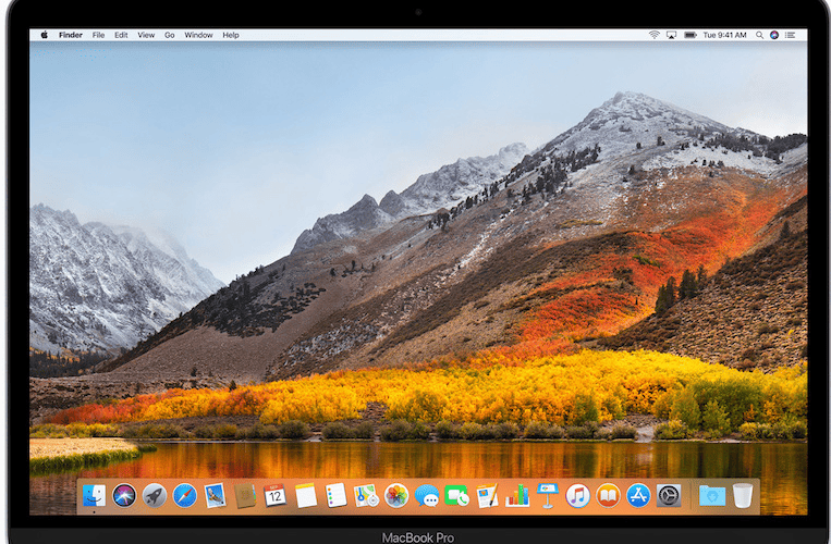 macOS High Sierra Home Screen