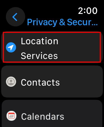 select Location Services