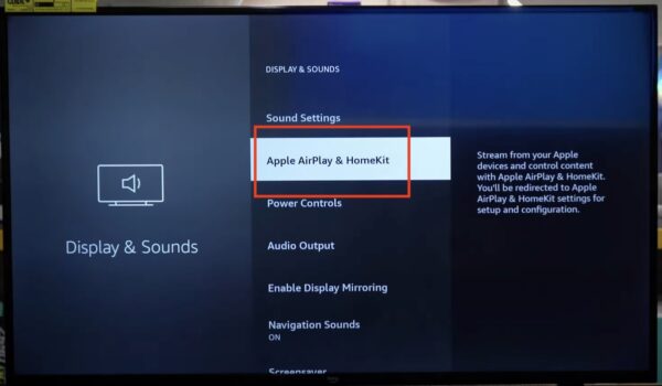 Adjusting the AirPlay and HomeKit Settings on Fire TV System Settings