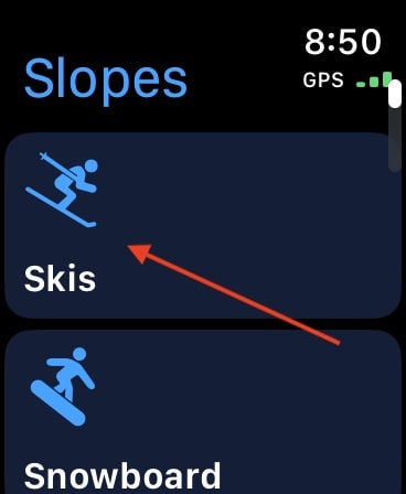 Apple Watch Ski Tracking Select Skis