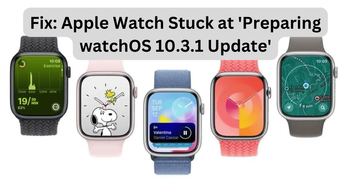 Apple Watch Stuck at Preparing watchOS 10 3 Update