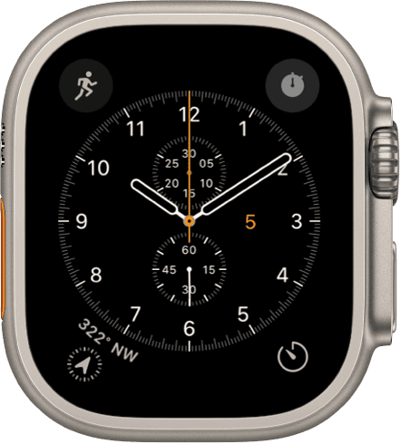 Chronograph watch face