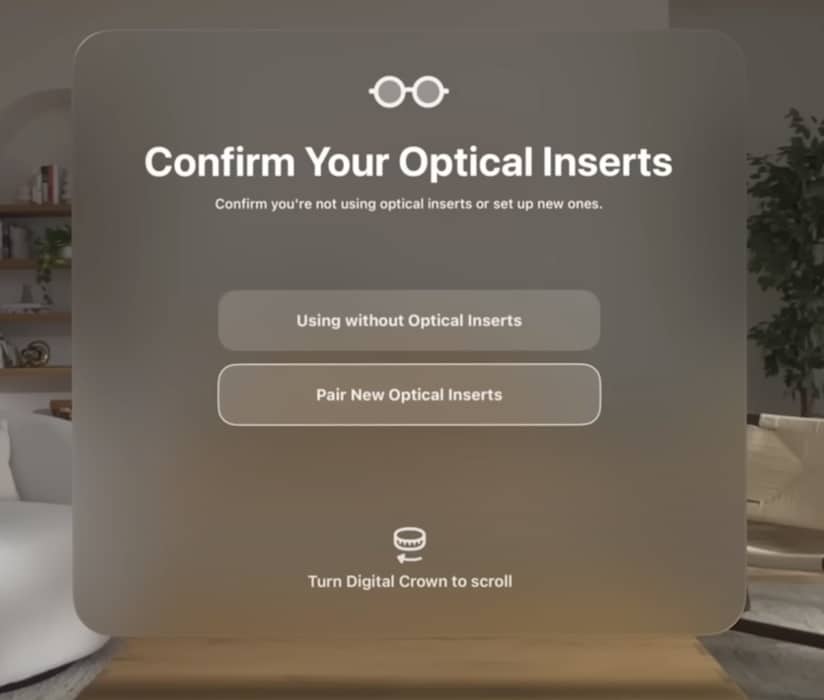 Confirm Your Optical Inserts Page ti Recalibrate Them on AVP