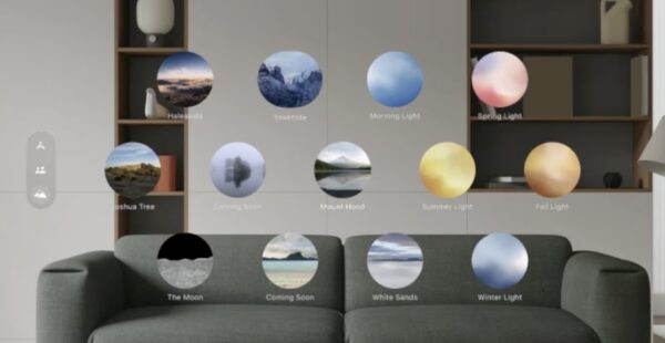 Choosing Between Environment Appearances on Apple Vision Pro