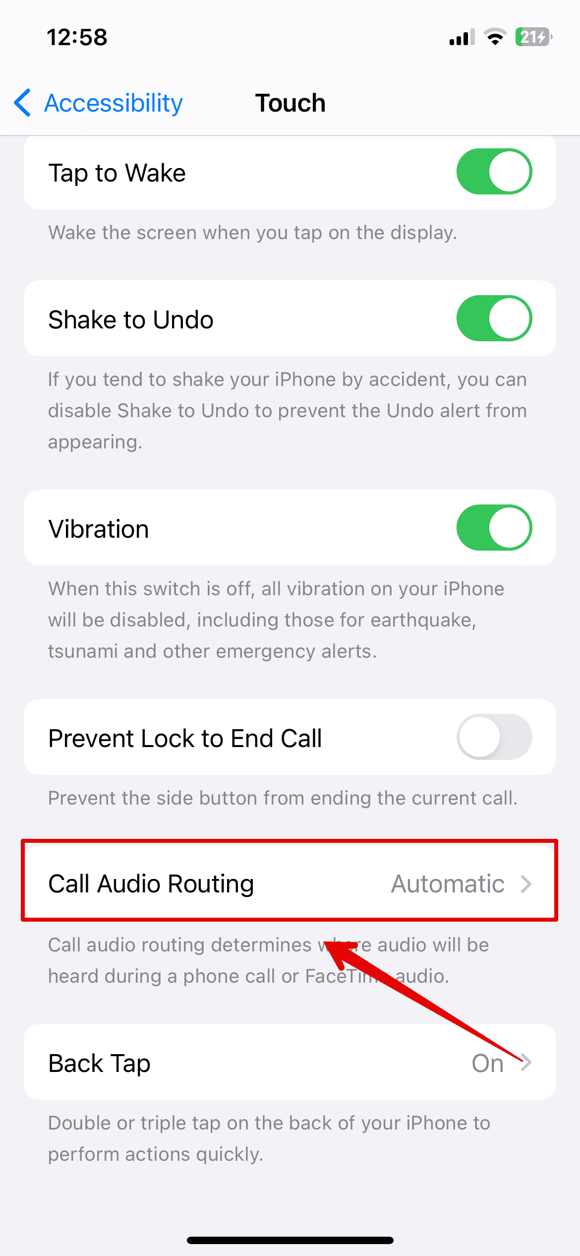 Go to Call Audio Routing