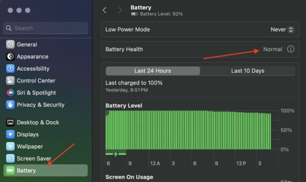 MacBook Turns Off Unplugged Battery Health