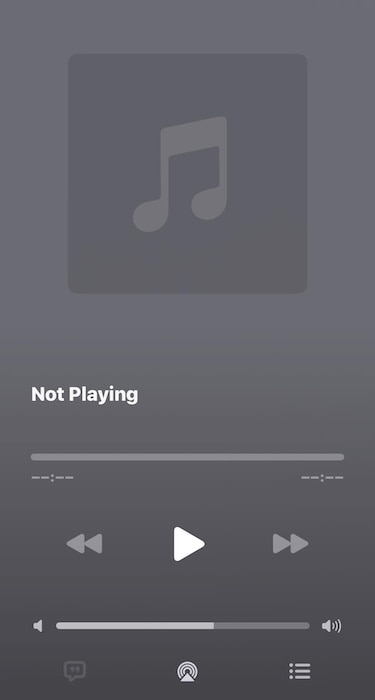 Empty Now Playing or Listening Tab on Apple Music