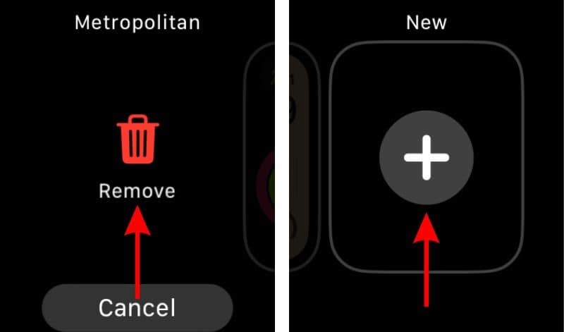 Remove a watch face from the Apple Watch
