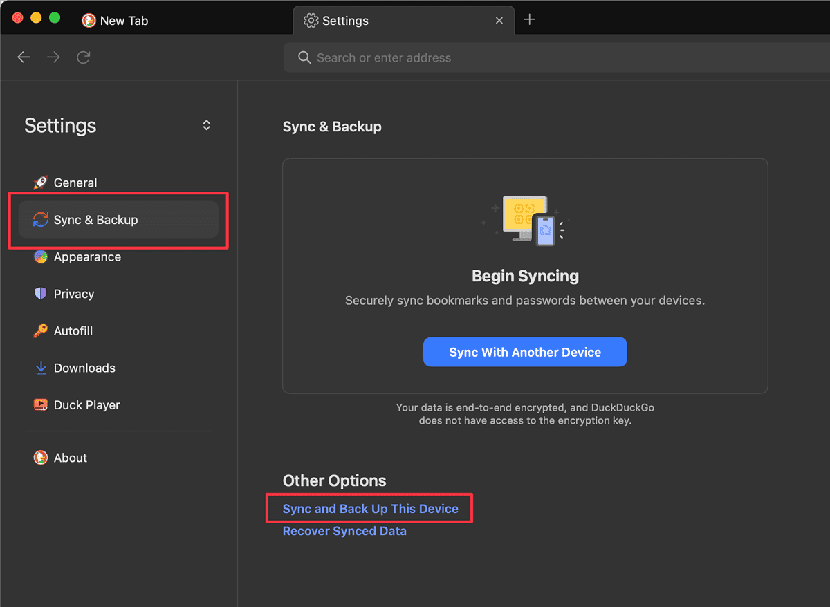 How to Backup and Sync DuckDuckGo Browser on Mac - The Mac Observer