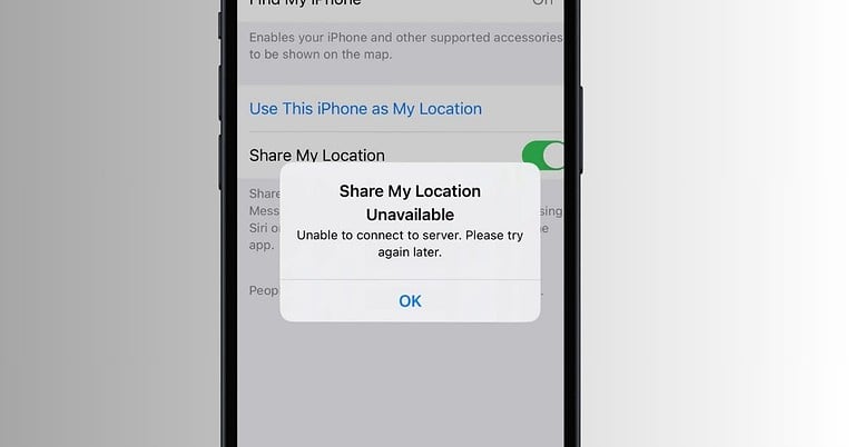 Share My Location Unavailable Error Pops Up on iPhone