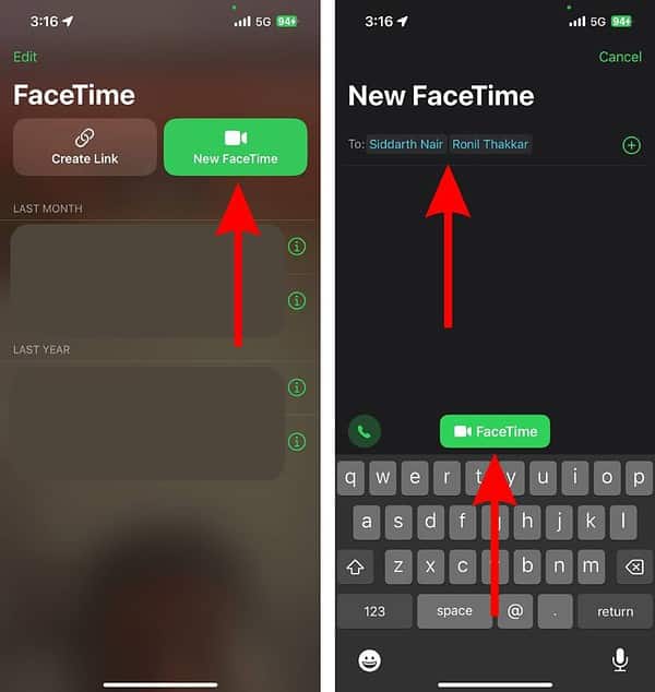 Start a Group FaceTime call on iPhone or iPad