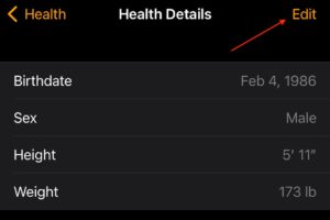 apple watch calories burned accuracy Tap Edit