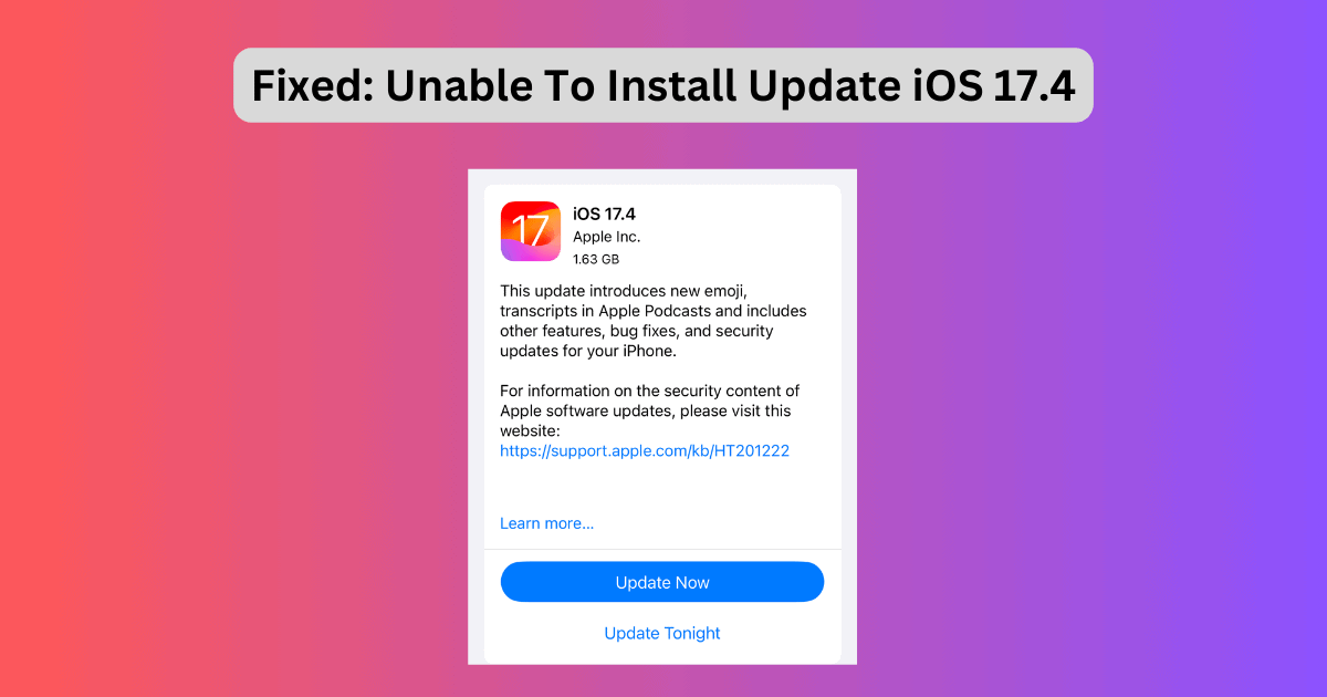 Fix: iOS 17.4 Update Issues