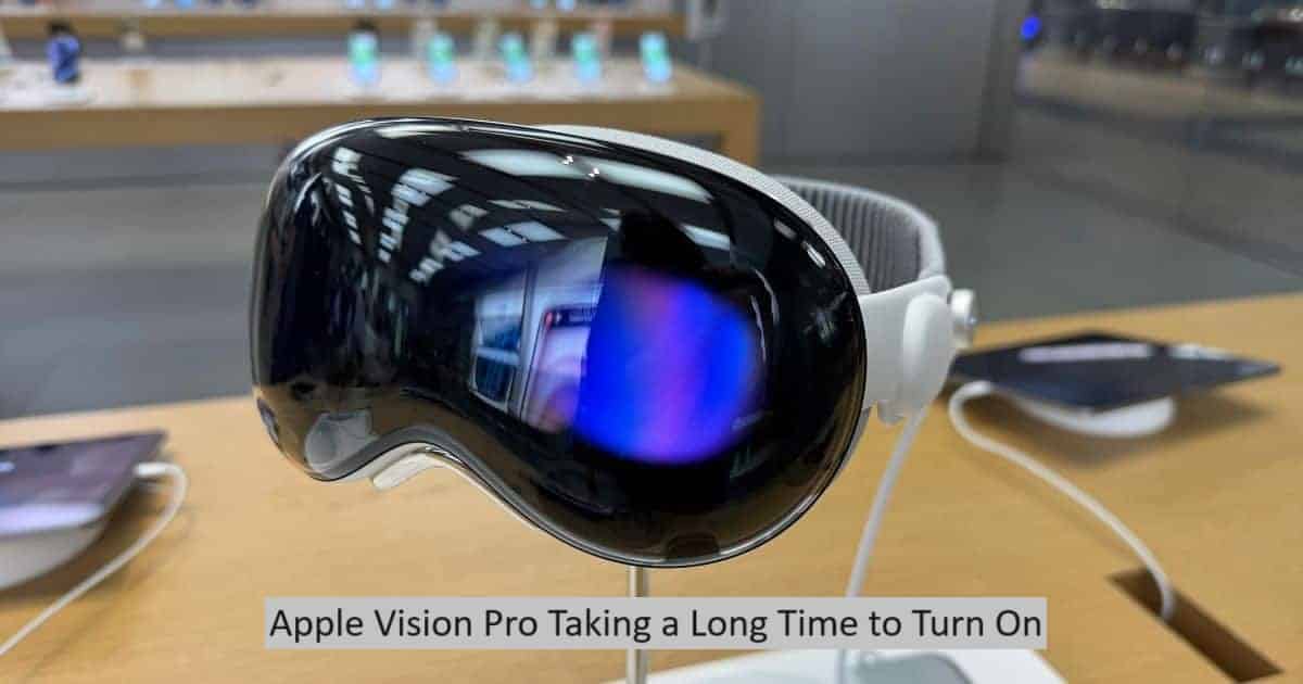 Vision Pro Headset with caption