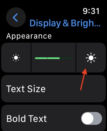 Apple Watch Dim Night Adjust Brightness