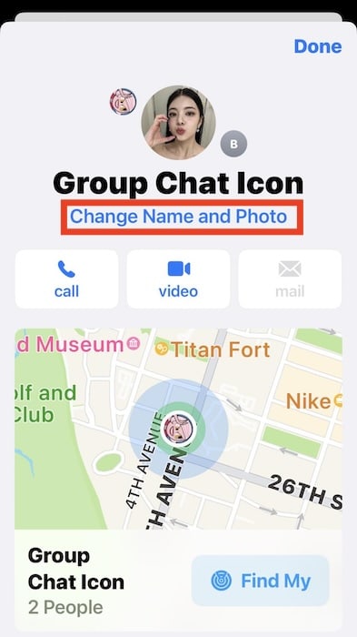 Changing the Name and Photo on Group iMessage