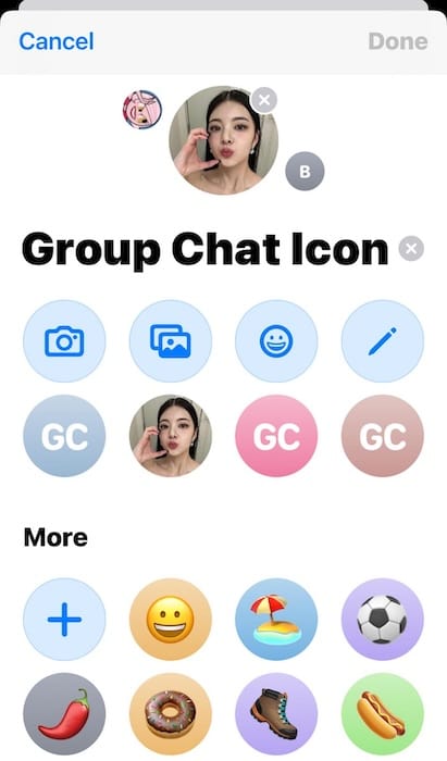 Choosing a Different Icon for Group iMessage