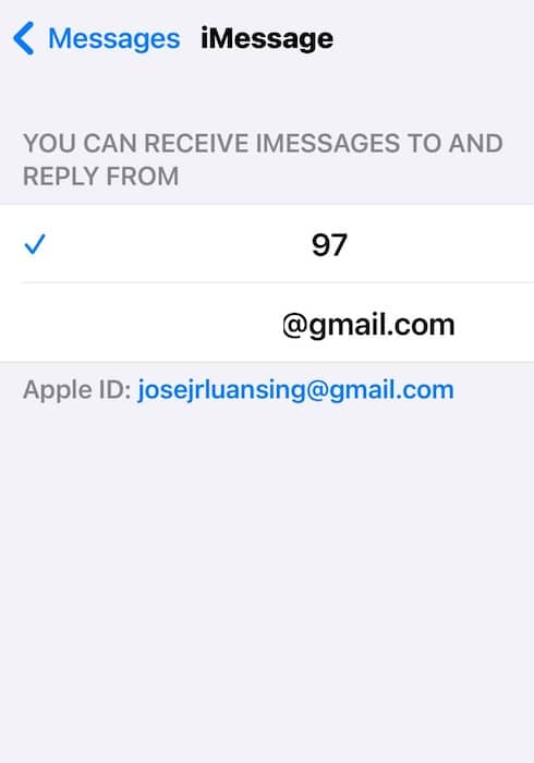Setting and Configuring Send and Receive on iMessage