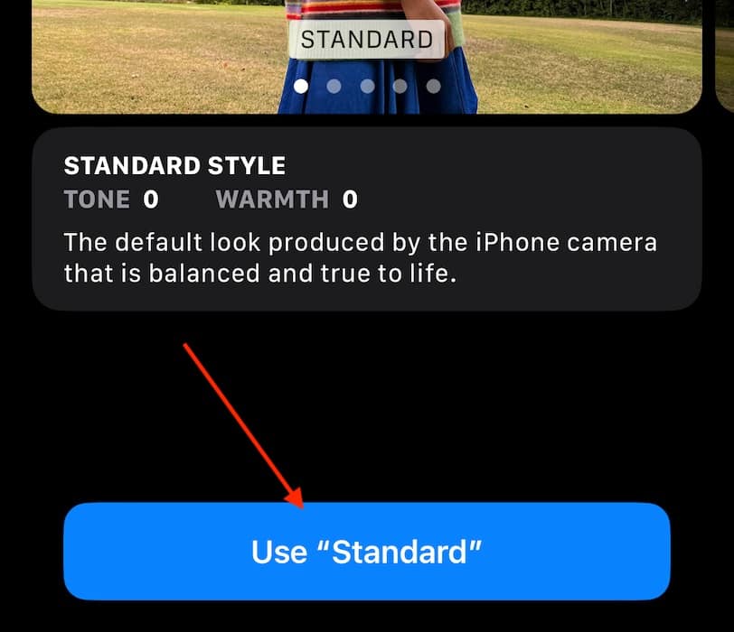 Dark iPhone 15 Pro Photos Select Use Standard